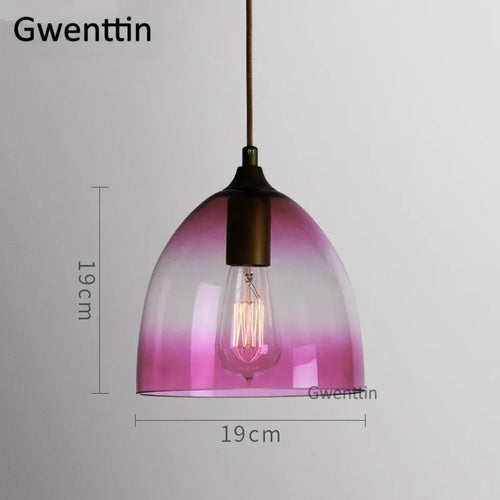 suspension moderne en verre teinté pour décoration intérieure - vue 11 sur 22