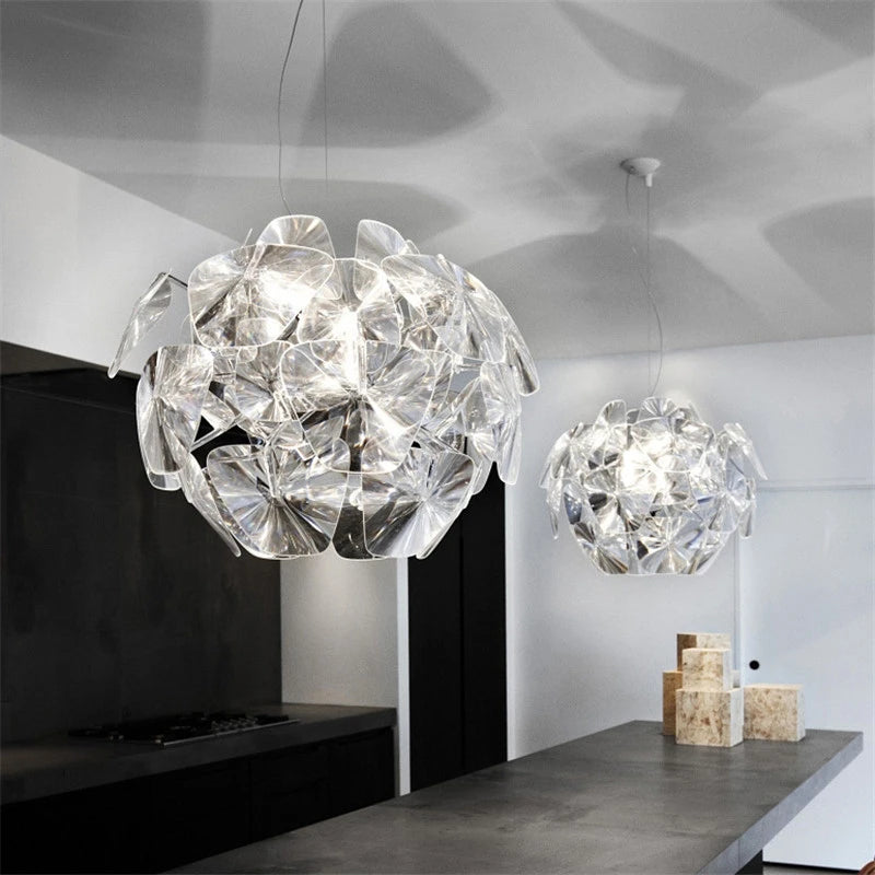 gzmj moderne acrylique led suspension créatif suspension lampe à main
