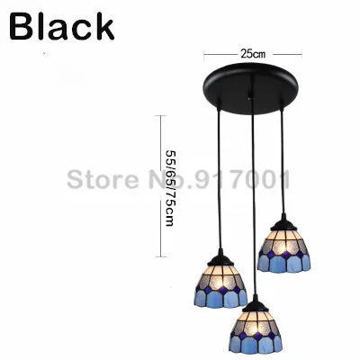 3 Heads Colorful Glass LED Pendant Lamps Light,Bedroom Suspension Hanging Ceiling Lamp - vue 20 sur 30