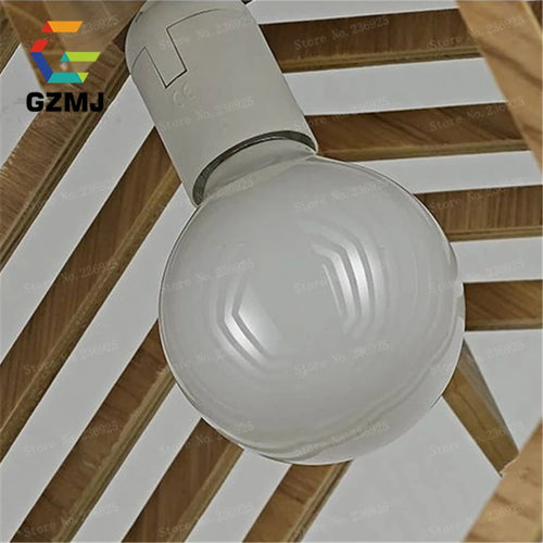 suspension vintage en bois style campagnard américain led