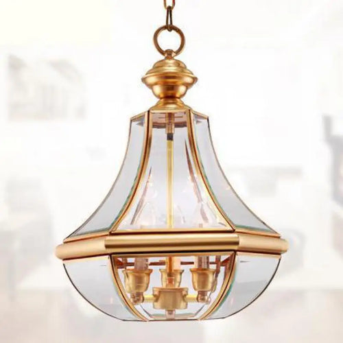 lustre en cuivre antique pour éclairage intérieur et extérieur - vue 3 sur 8