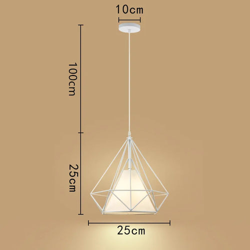 cage à oiseaux suspension lumières rétro minimaliste moderne - vue 7 sur 8
