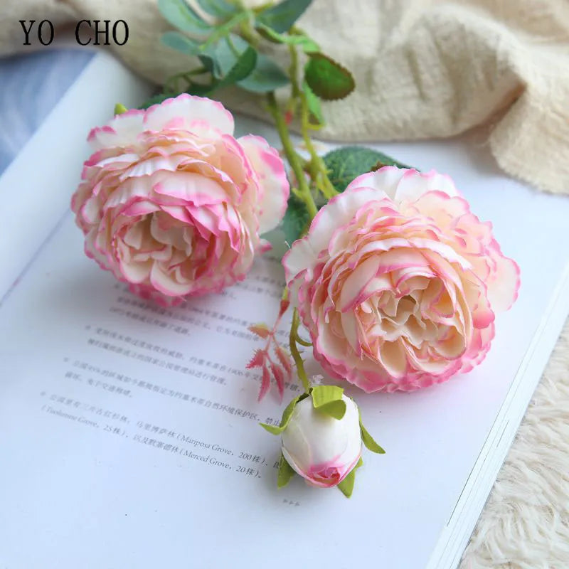 bouquet de fleurs artificielles roses pour décoration de mariage - vue 7 sur 16