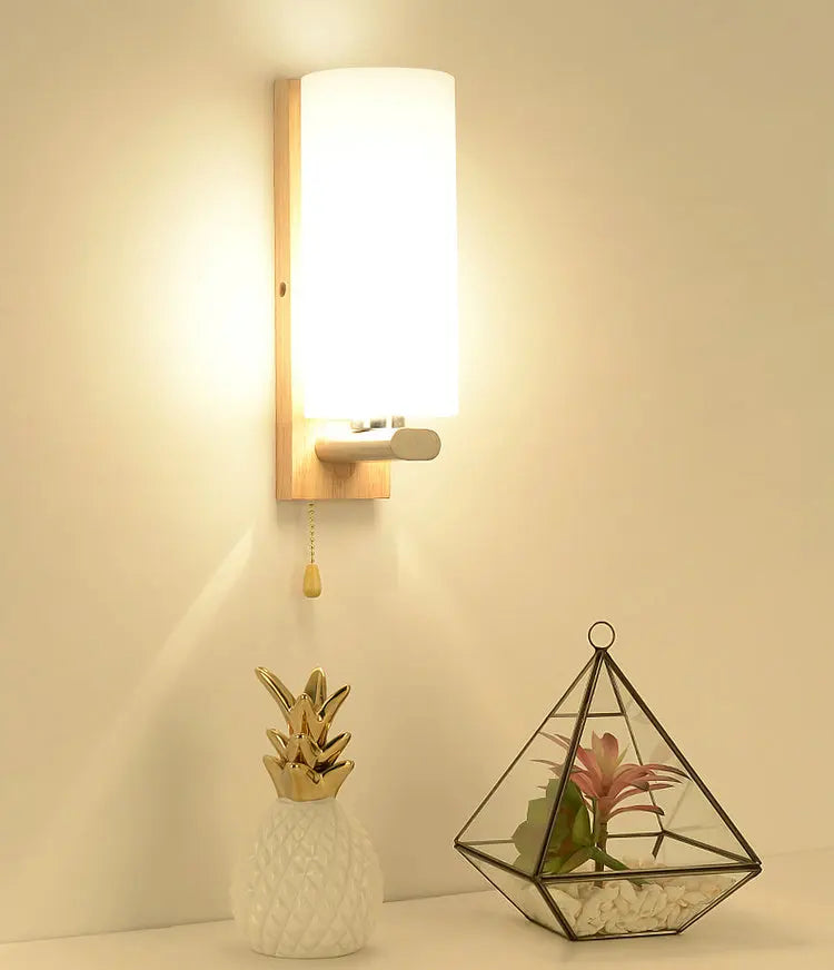 artpad applique murale scandinave bois abat-jour verre décoration intérieure led