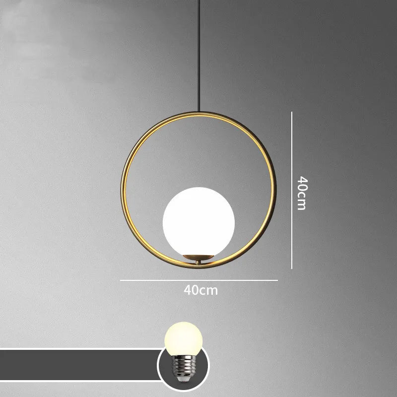 lustre à led rétro en verre pour décoration intérieure - vue 12 sur 13
