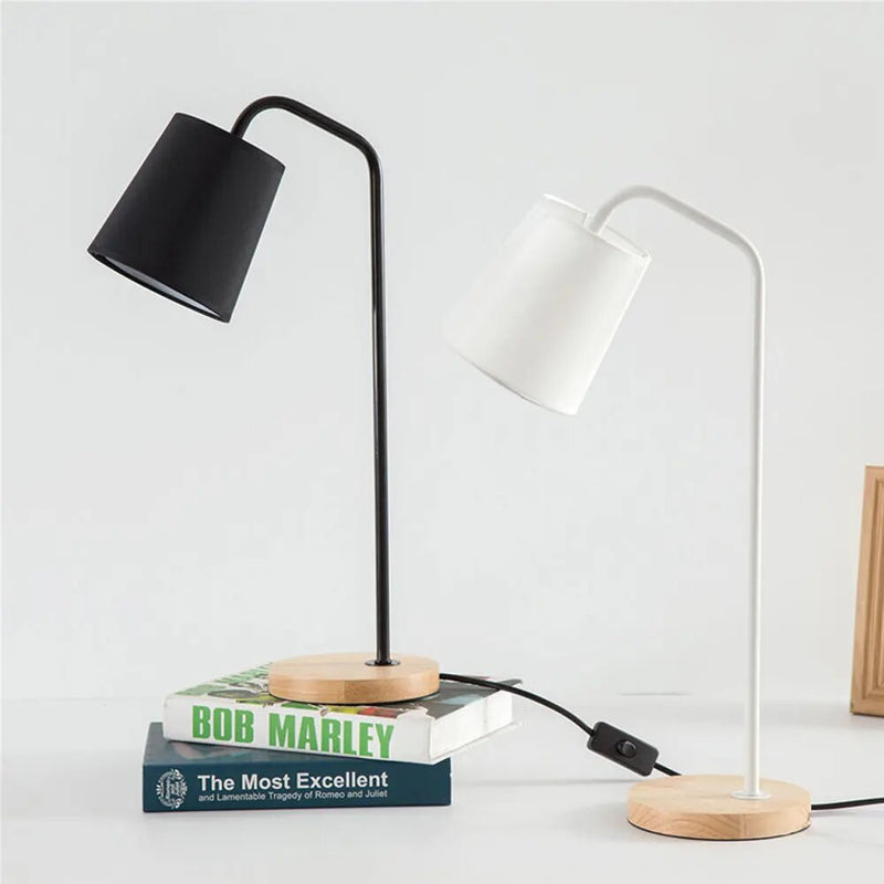 lampe de table nordique simple bois led bureau lit salon veilleuses