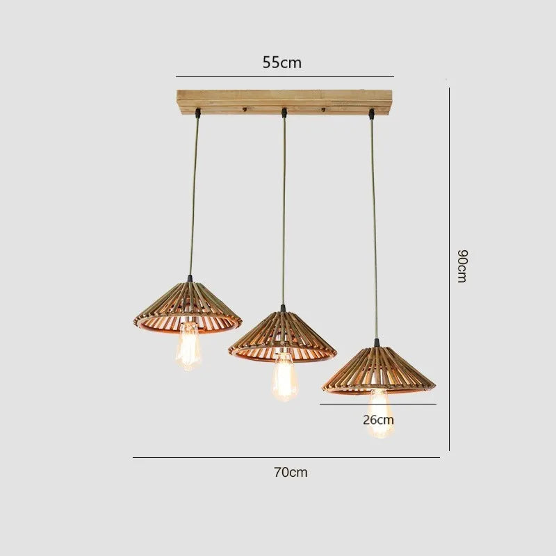 suspension en bambou style japonais pour décoration intérieure - vue 9 sur 10