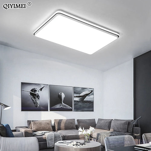 plafonnier moderne à leds avec télécommande et gradation - vue 2 sur 18