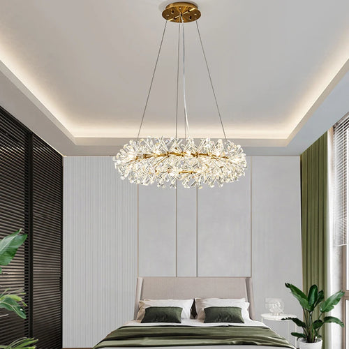 suspension en cristal design nordique pour éclairage élégant - vue 4 sur 14