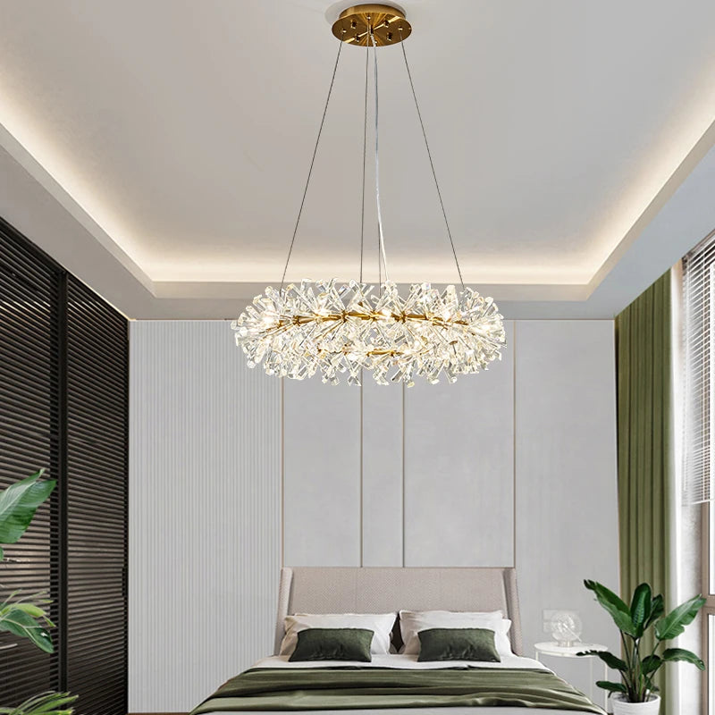 suspension en cristal design nordique pour éclairage élégant - vue 4 sur 14