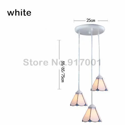 3 Heads Colorful Glass LED Pendant Lamps Light,Bedroom Suspension Hanging Ceiling Lamp - vue 16 sur 30