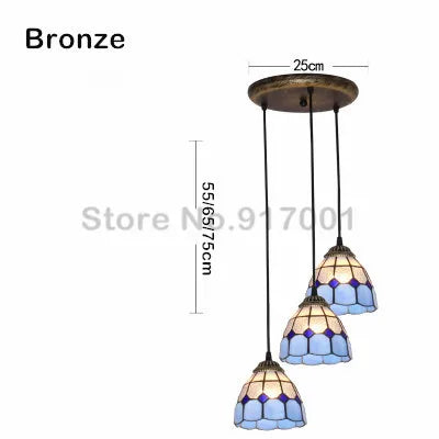 3 Heads Colorful Glass LED Pendant Lamps Light,Bedroom Suspension Hanging Ceiling Lamp - vue 24 sur 30