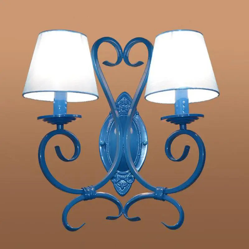 applique murale antique en métal avec miroir décoratif