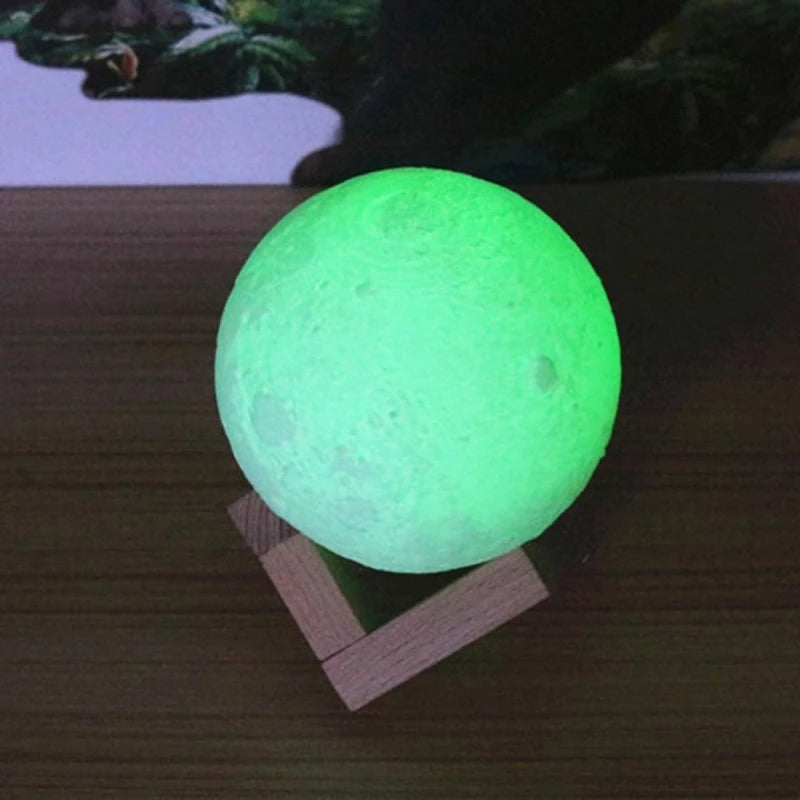 lampe lune 3d rechargeable avec changement de couleur tactile - vue 10 sur 10