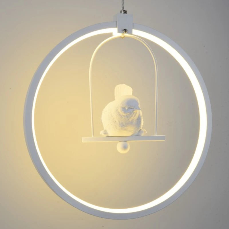 suspension moderne gzmj suspension ronde acrylique led hôtel - vue 3 sur 10