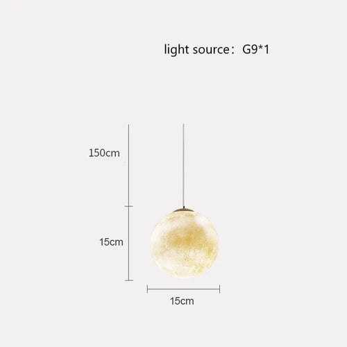 suspension créative en forme de lune pour une ambiance romantique - vue 9 sur 9