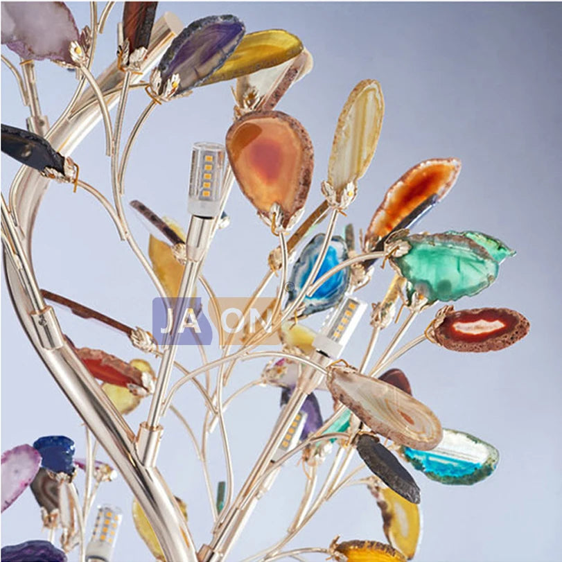 lampe à poser design en forme d'arbre en agate de fer nordique - vue 5 sur 6
