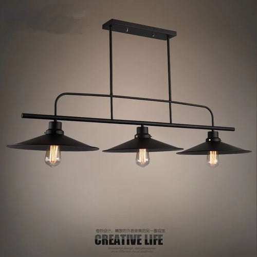 lustre rétro en fer style industriel pour décoration créative - vue 5 sur 4