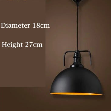 suspension style loft led vintage industriel noir - vue 10 sur 12