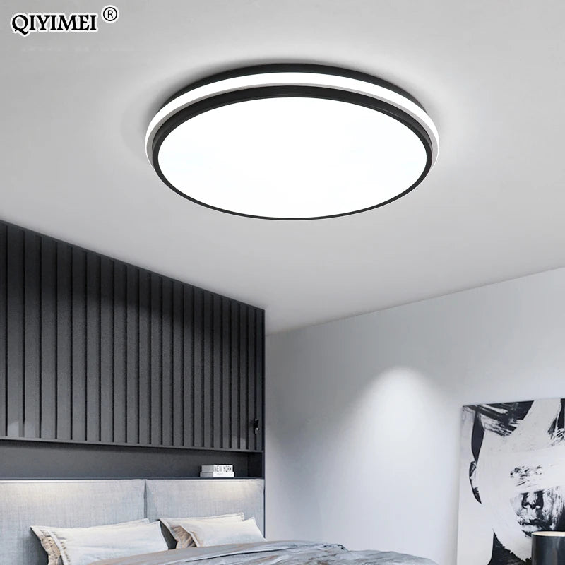plafonnier moderne à leds avec télécommande et gradation - vue 5 sur 18