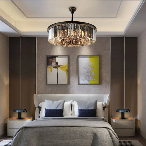 lustre moderne en cristal pour un éclairage élégant et raffiné - vue 2 sur 14