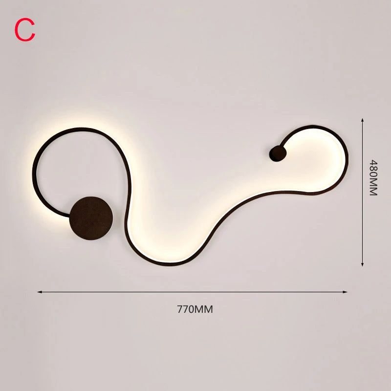 [YGFEEL] Applique murale LED Chambre moderne à côté de la lampe Étude Éclairage de lecture Applique murale Salon Décoration créative Appliques murales - vue 5 sur 14