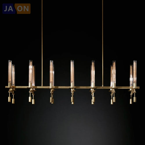 suspension vintage en fer et verre design personnalisé - vue 6 sur 12