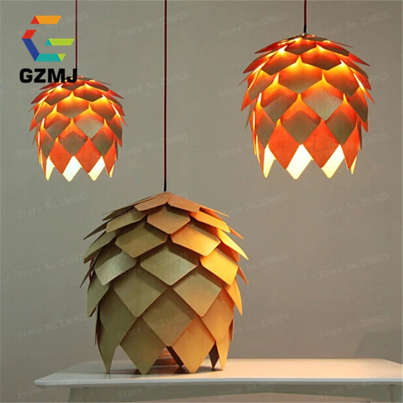 suspension style pays américain en bois design nordique