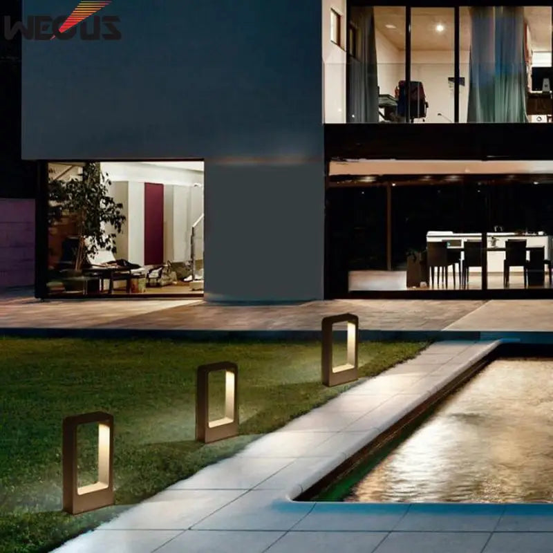 LED paysages lumière extérieure étanche décoration cour voie Villa jardin bornes LED lampes à gazon H30cm 10W AC85-265V