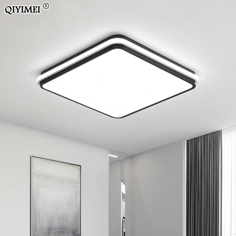 plafonnier moderne à leds avec télécommande et gradation - vue 4 sur 18