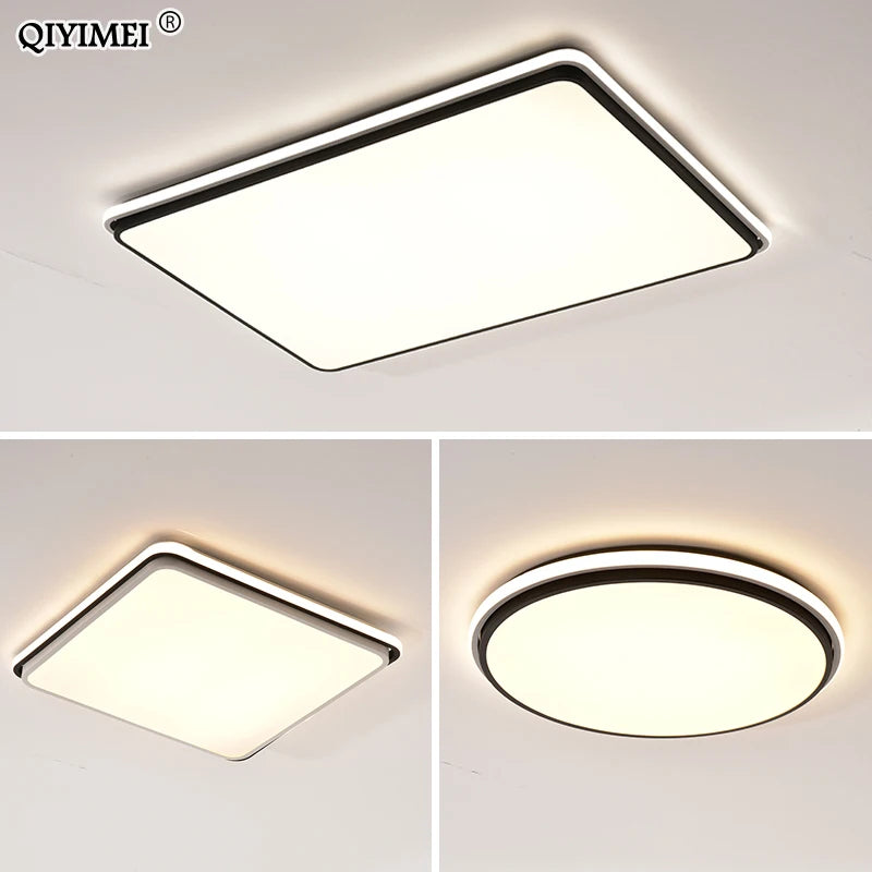 plafonnier moderne à leds avec télécommande et gradation - vue 6 sur 18