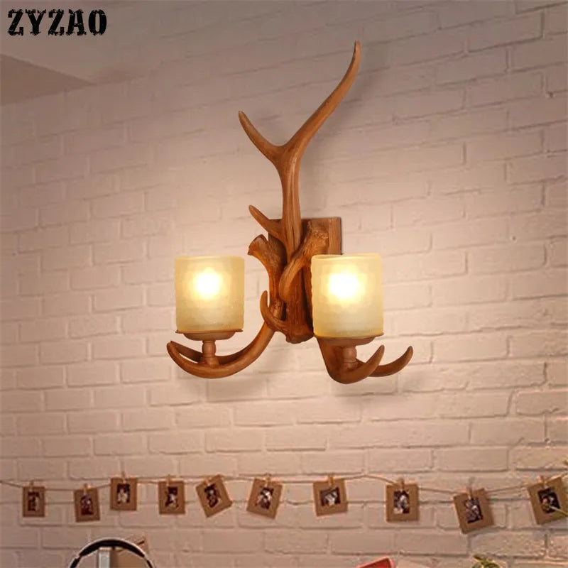 applique murale décorative en bois de cerf pour intérieur - vue 3 sur 7