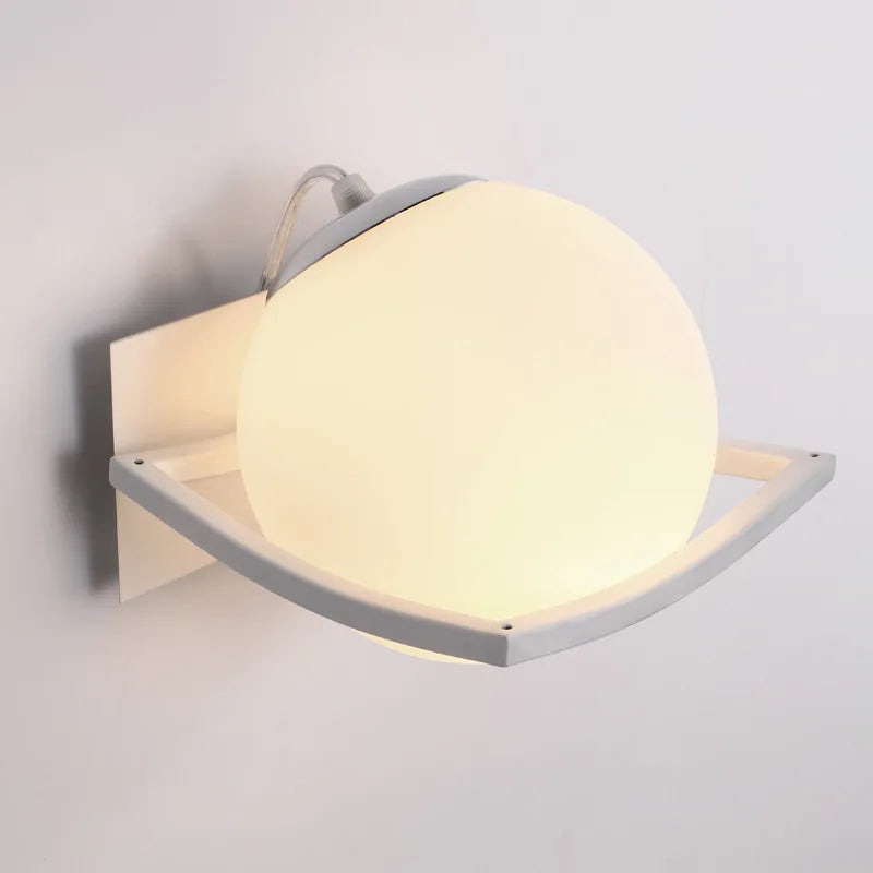 Applique Murale Led Chaude Boule de verre Nordique Moderne Simple Wandlamp Salon Chevet Chambre Salle De Bain Lumière - vue 4 sur 7