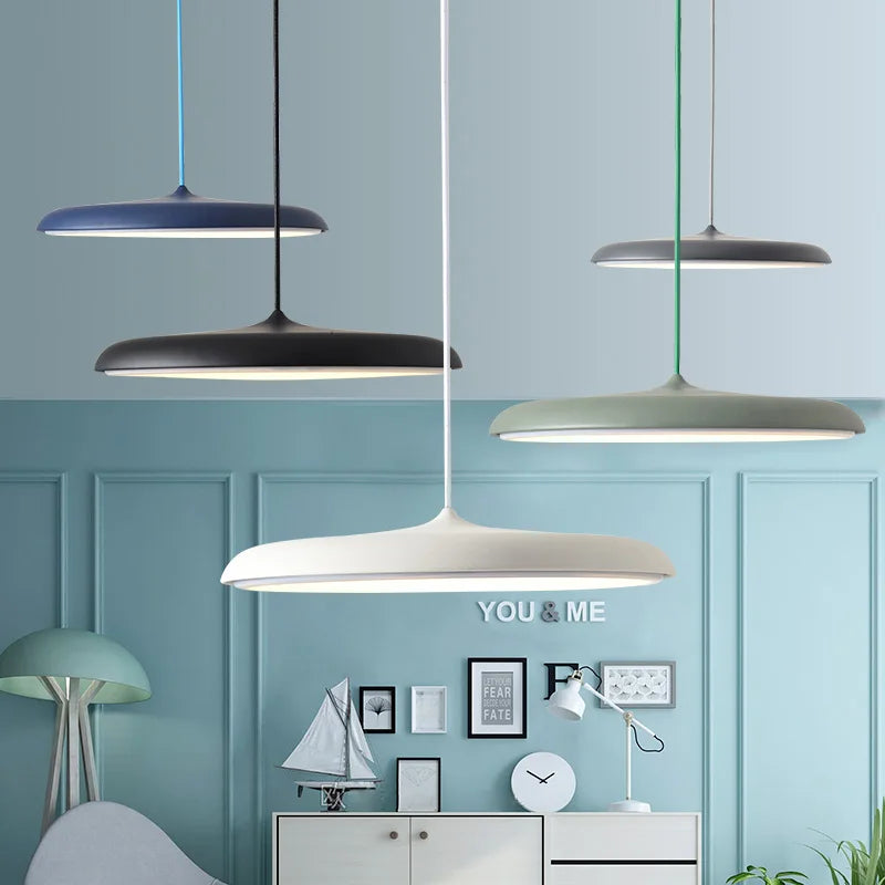 lampe suspendue led scandinave moderne design simple idéale pour bar - vue 3 sur 13