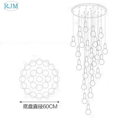 lustre suspension led créative en verre cristal postmoderne - vue 12 sur 18