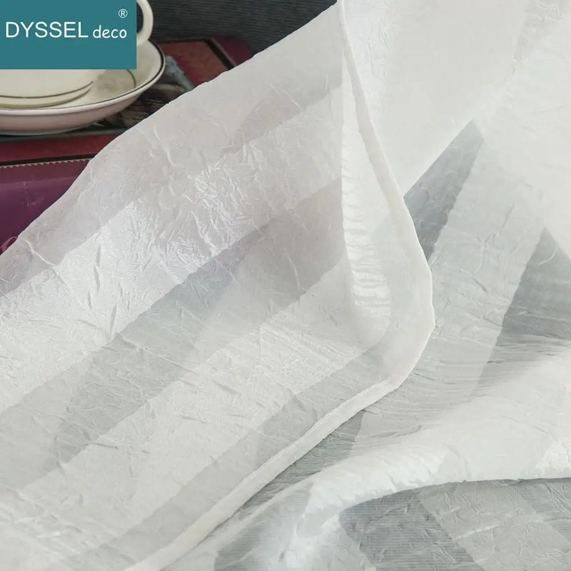 Rideau transparent à rayures style européen salon chambre