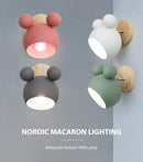 Applique murale modernes dessin animé Mickey style appliques murales colorées cuisine Restaurant macaron lampe de chevet décorative E27