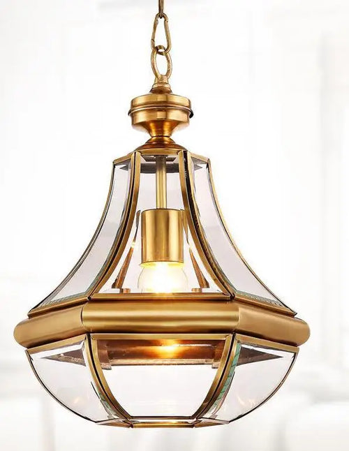 suspension en verre antique en cuivre pour intérieur élégant - vue 9 sur 8