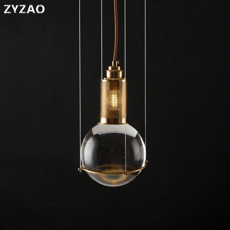 suspensions en verre cristal design nordique pour restaurants et cafés - vue 6 sur 8