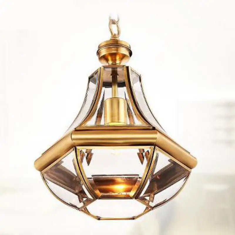 suspension en verre antique en cuivre pour intérieur élégant - vue 3 sur 8