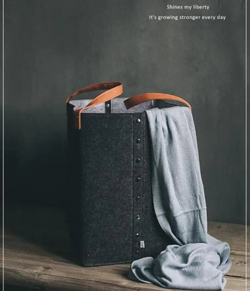 panier de rangement pliable multifonctionnel en feutre pour divers articles - vue 9 sur 8
