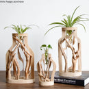 vase en bois massif fait main pour fleurs et décoration créative