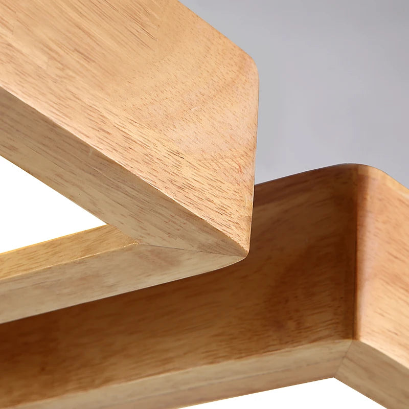 plafonniers led en bois éclairage de plafond montés