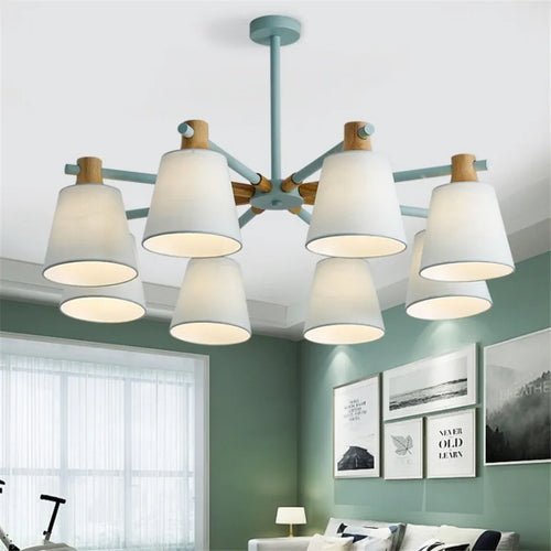 lustre à led design nordique pour éclairage suspendu moderne - vue 2 sur 17