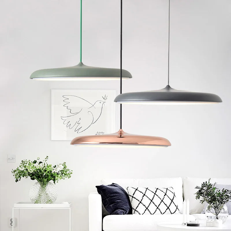 lampe suspendue led scandinave moderne design simple idéale pour bar - vue 4 sur 13