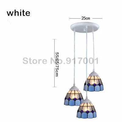 3 Heads Colorful Glass LED Pendant Lamps Light,Bedroom Suspension Hanging Ceiling Lamp - vue 18 sur 30
