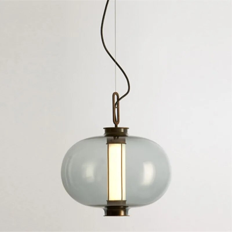 Suspension arrondie en verre loft postmoderne