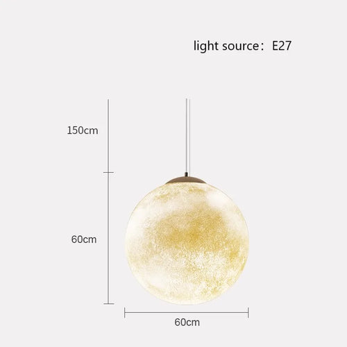 suspension créative en forme de lune pour une ambiance romantique - vue 8 sur 9