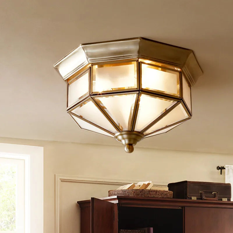 plafonnier rétro en cuivre style américain pour intérieur élégant - vue 5 sur 6