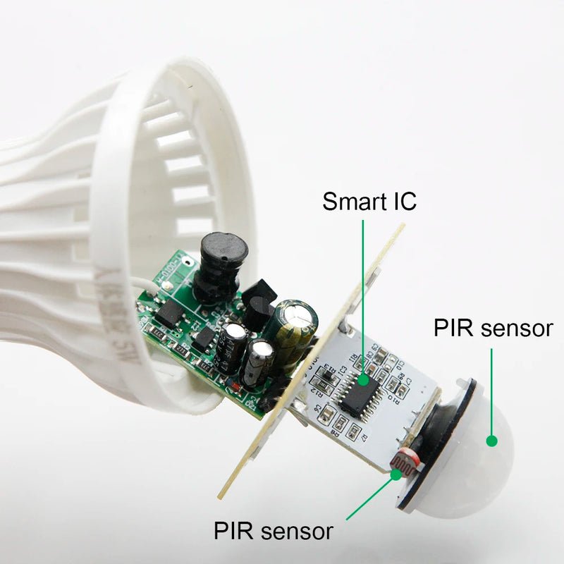 capteur de mouvement infrarouge avec lampe à led intelligente